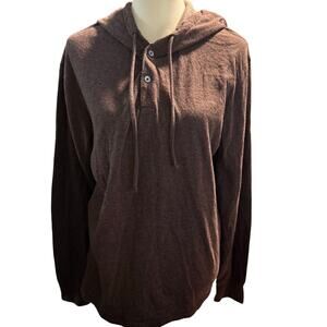 Ralph Lauren Cotton Blend Jersey Hoodie, Brown Heather, Men's Size Large
